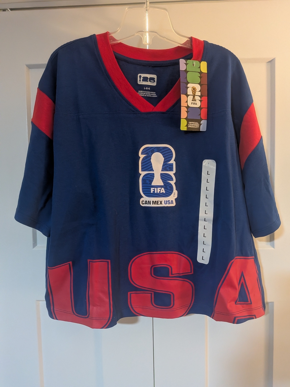 New Official FIFA USA Team 2026 Woman Crop Top Shirt Size L